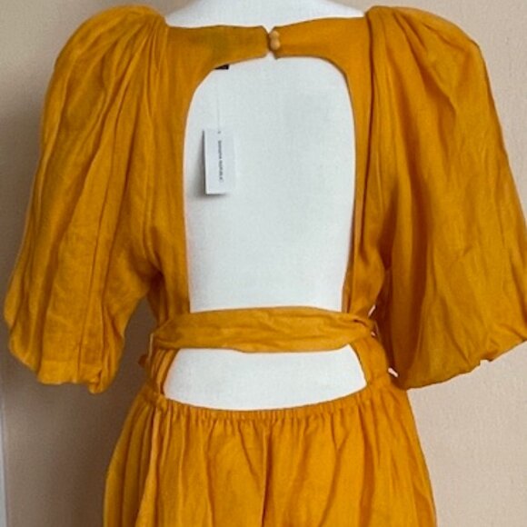 Banana Republic Gold Open Back Dress - Picture 3 of 5